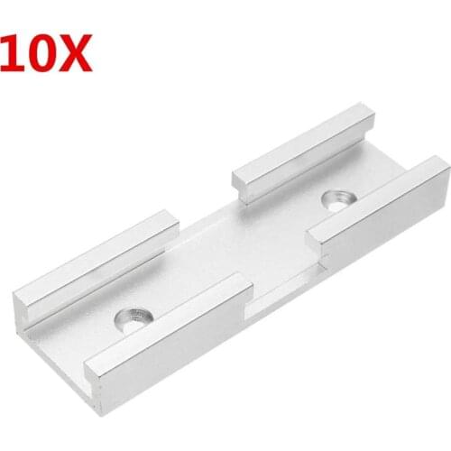 10pcs 80mm T-slot Miter Track Jig Fixture Slot Connector T-track Connector For Router Table