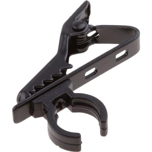 10Pcs Black Metal Mini 12mm Dia Lavalier Lapel Collar Clip Mic Microphone Holder Grip for Samson Headset