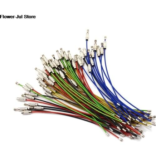 10Pcs Colorful Stainless Steel Keychain Carabiner Key Holder Cable Tag Ring Office Supplies