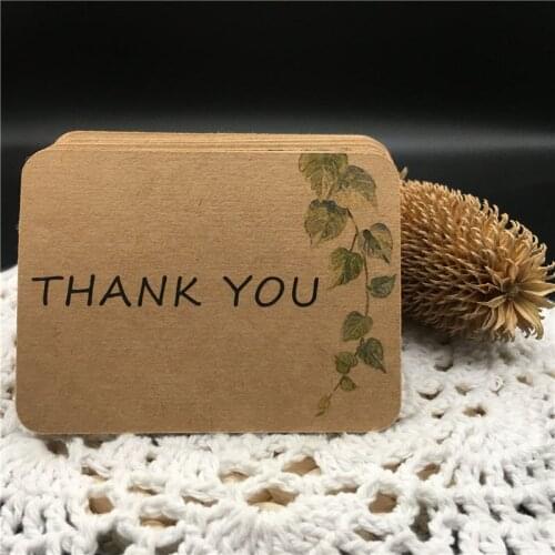 100pcs /(8x6cm)/Mini Thank You Cards Greeting Cards Creative Birthday Message Blessing Cards for Festival Party GatheringSmall g