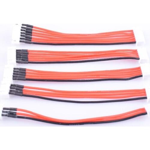 2 pcs JST-XH 2S 3S 4S 5S 6S charge balance extension silicone wire cable adapter 22awg 10cm