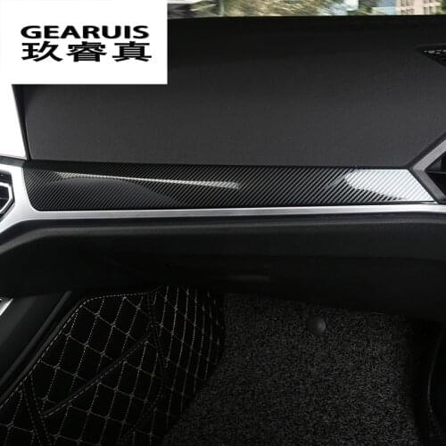 Car Styling Carbon fiber Center Console Air outlet Dashboard panel Covers Stickers For BMW 3 Series G20 G28 Interior Accessories