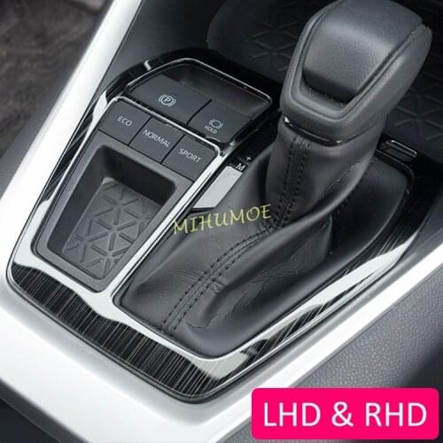 Black Brushed Steel Dashbaord Gear Shifter Cover Trims For Toyota RAV4 Suzuki Across 2019-2021 LHD & RHD