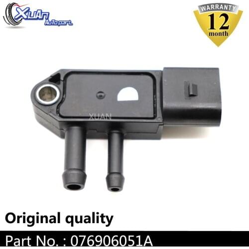XUAN EGR DPF Differential Exhaust Pressure Sensor 076906051A For Audi A3 A4 A6 A8 Q7 Skoda Yeti Fabia Roomster 1.4 1.9 2.0 TDI