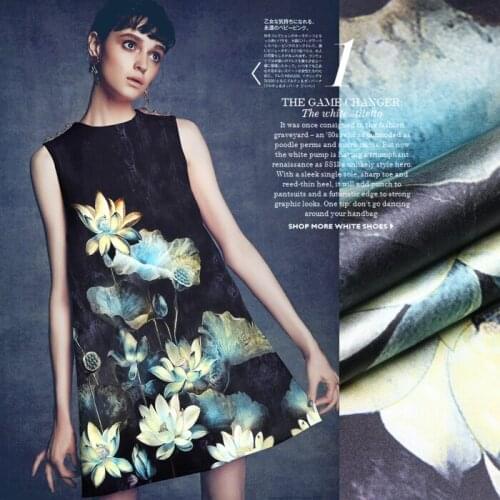 CNUM SP339 Pure Silk/Water Lily Series/Silk Fabric Elastic Charmeuse 93% Silk 7% Spandex/Width 1.29yd Length 1.31yd