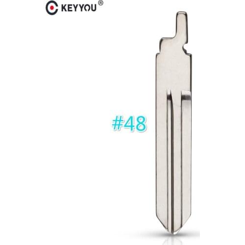 KEYYOU 10pcs 48# Replacement Flip Remote Key Blade Car Key blank For Nissan Remote Key (2014)