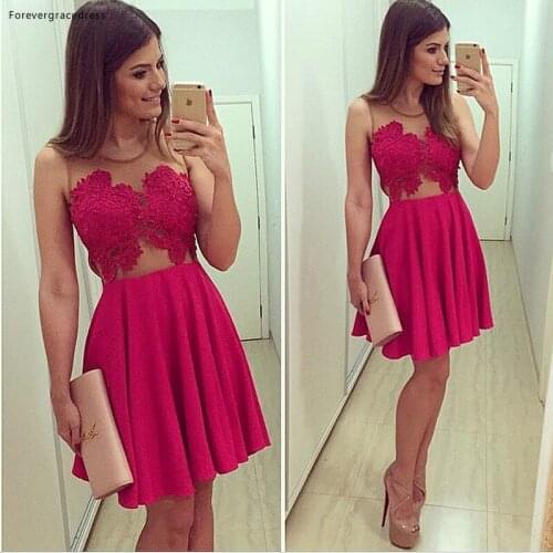 Red Short Prom Dress High Quality Mini A Line Appliques Cocktail Homecoming Party Gown