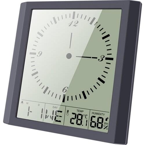 Multifunctional Electronic Digital Wall Clock Smart Display Clock Big Screen Thermometer Hygrometer Alarm Clock Calendar Week
