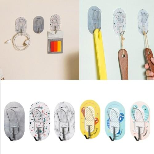 Multifunctional Hanger Hooks Bathroom Double Hook Design for Hanging Towel Coat Hair Dryer Brush Kitchen Wall Hooks 6pcs