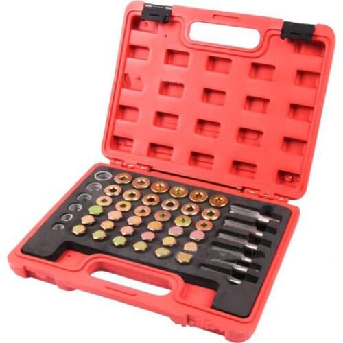 114 Pcs Oil Sump Screw Thread Repair Tool Kit car universal magnetic Oil drain plug