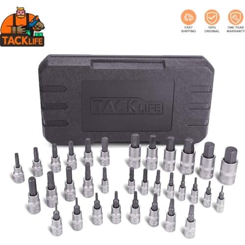 TACKLIFE HBS1C Hex Bit Socket Set S2 Steel Matte finished socket Impact Socket Adapter For Power Tools