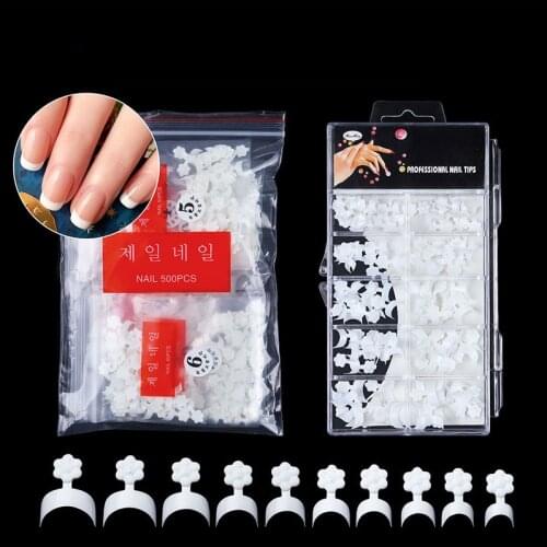 100/500 Pcs French Design Acrylic False Nail Tip Card Display Polish Colors UV Gel DIY Manicure Accessory Tools