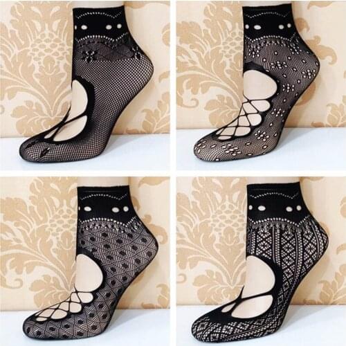 5 Pairs / Bag Cross Socks Women Spring And Summer New Nylon Fishing Nets Sexy Socks Invisible socks Breathable Women Socks