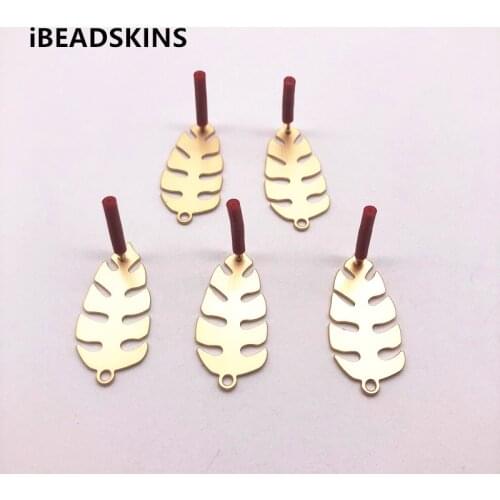 New arrival!30x14mm 100pcs/lot zinc alloy feather-shape Stud earring/earrings accessories/Earring parts for Jewelry DIY