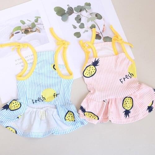 Dog Dress Vest Fruit Print Pet Supplies Breathable Cartoon Fruit Print Pet Dog Clothes for Party