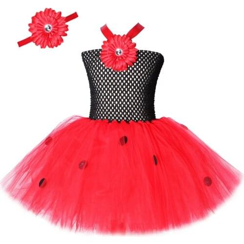 Sunflower Girls Tutu Dress for Kids Christmas Halloween Costume Toddler Girl Birthday Princess Dresses Outfit Polka Dots Clothes