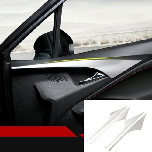Lsrtw2017 Stainless Steel Car Inner Door Edge Strip Trims for Chevrolet Orlando Onix 2018 2019 2020 Accessories Kit Auto