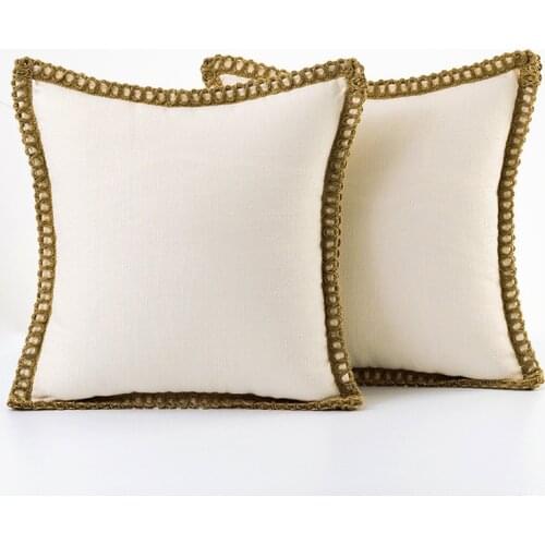 Household Items Hemp Rope Edging Medium Hemp Pillowcase Linen Trim Cushion Cover Sofa Cushion
