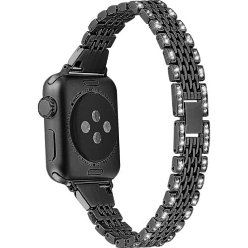 Diamond Exquisite Strap for Apple Watch Band Series SE/6/5/4/3/2 Women Slim Fresh Steel Bracelet for iWatch 44mm 40mm 42mm 38mm