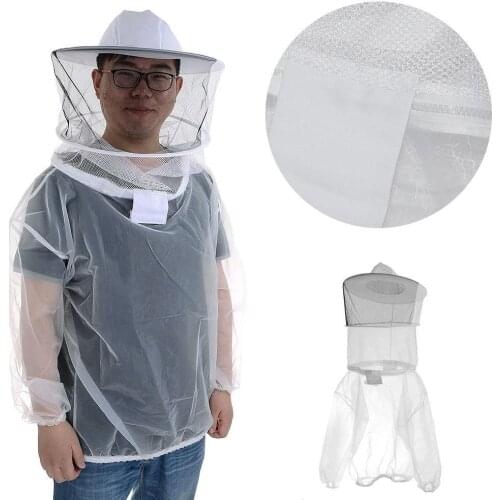 Hat Mesh Veils Smock Beekeepers Beekeeping Anti-Bee Half Body Protective Clothes Transparent Breathable Beekeeping Equipment