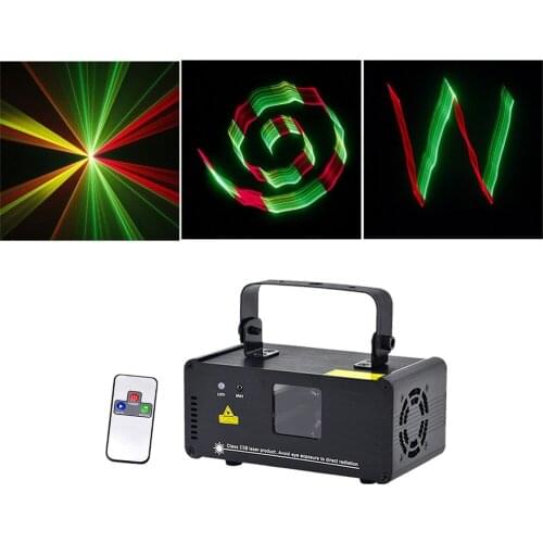 Sharelife Mini 3D Red Green Mix Yellow DMX Laser Scan Light PRO DJ Home Party Gig Effect Stage Lighting Remote Music TDM-RGY250
