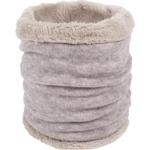 New Women Solid Chunky Cable O Ring Neckerchief Knitted Wool Scarf Snood Infinity Neck Warmer Cowl Collar Circle Crochet Scarf