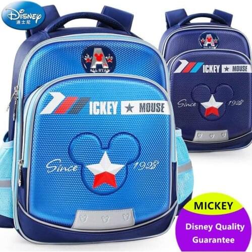 Disney Mickey school bag for boys 3D cartoon orthopedic primary student backpack super light water proof large capacity mochilar