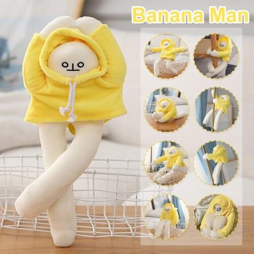 Changeable Doll Yellow Banana Man Plush Toys Korea Popular Appease Dolls Birthday Gifts for Children Baby #1222