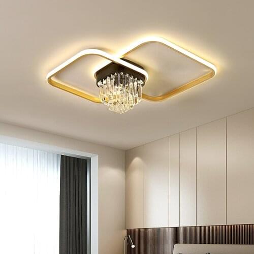 New Listing led Creative Crystal Chandelier for living room bedroom Study Dining room Square round Decorate Ceiling Chandelier