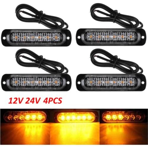 Led Side Marker Light 12V 24v led lights Truck Accessorie Yellow Led Trailer Lights Flashing Led Emergency Trailer Strobe Lights