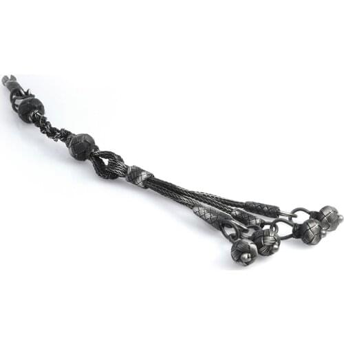 Tesbihane Tumbled Color 4lü 1000 Sterling Silver Ball Kazaz Tassel
