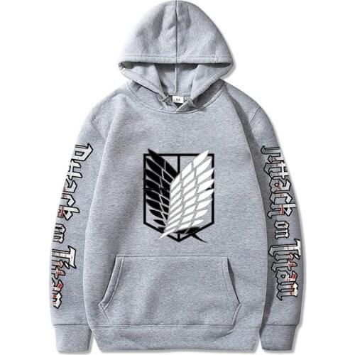 Japanese Anime Attack on Titan Hoodie men women Pullovers Tops Long Sleeves Casual Unisex Clothes boy/girls sweatshirt Tracksuit