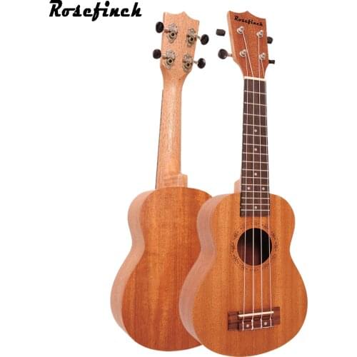 Rosefinch 23 inch Ukulele Soprano Ukulele Mahogany Guitar Sapele Wood Rosewood 4 Strings Hawaiian Mini Guitar for Beginner UK301