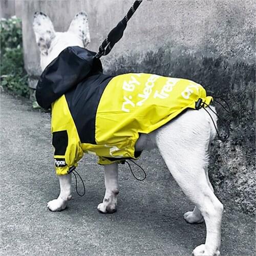 Pet Dog Waterproof Coat The Dog Face Pet Clothes Outdoor Jacket Dog Raincoat Reflective Clothes for Small Medium Large Dogs A115