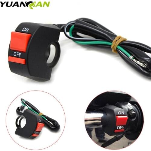 YUANQIAN Newest Universal Handlebar Fog Light Switch Motorcycle Headlight Switch FOR ON/OFF Button Light Switch Moto Accessory