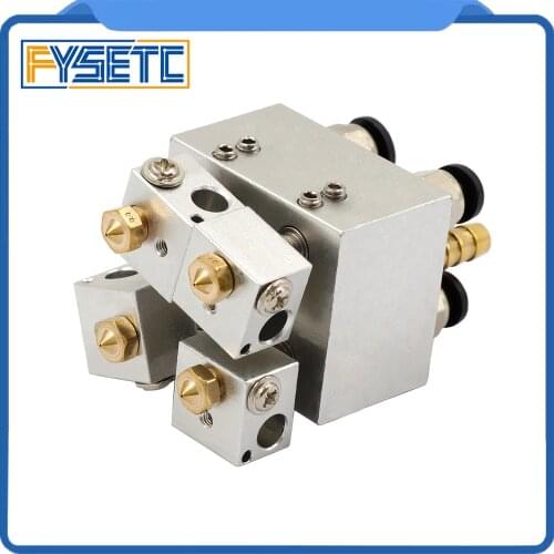 1Set 1.75/3mm Kraken Quad Extruder Hotend Kraken 4 Multi Head 4 Color Water Cooled Hot End Extruder Kit 3D Printer Extruder