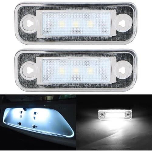 1 pair Car Licence Plate Light 12V 2.8W 3528SMD Signal Lamp For Mercedes-Benz W203 W211 C219 R171 CLS SLK Car Accessories