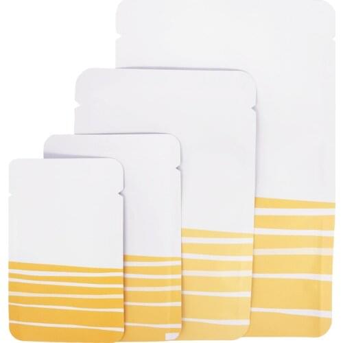 100pcs Metallic Mylar Plastic Bags Vacuum Heat Sealing Open Top Pouches Matte Aluminum Foil Mylar Storage Bags PP Bag With Print