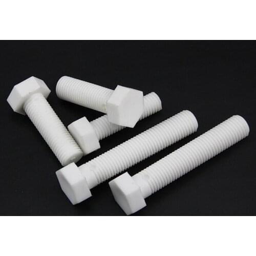 2pcs M16 PP hexagon Screw knurled Head hand twist screws plastic Polypropylene Bolts White High Quality 20-150mm length