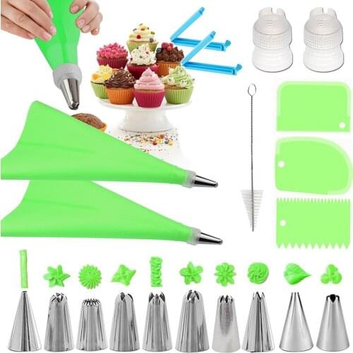 20PCS Cake Baking Accessories Reusable Cookie Supplies Set Cake Decorating Tools Tips Fondant Pastry Tools