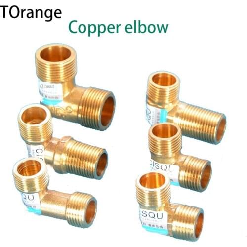 3/4IN copper elbow with 45-degree bend, half-turn, small bend, 1/2IN double inner wire water pipe