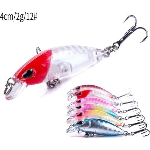 4cm2g Mini Floating Crankbait Wobblers Fishing Lure Freshwater Minnow Crank Artificial Hard Bait Carp Winter fishingTrout Tackle