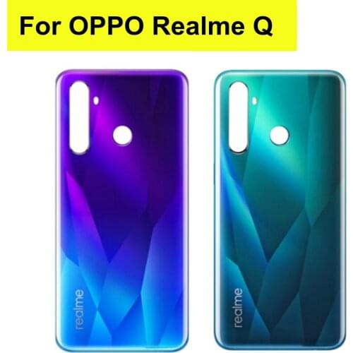6.3" For OPPO Realme Q Back Battery Cover Rear Housing Door Glass Case For Realme Q Battery Cover