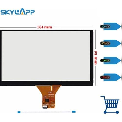 Skylarpu 7 inch 164*99mm Capacitive touch Screen For Car navigation DVD tablet PC 164mm*99mm digitizer panel glass Free shipping