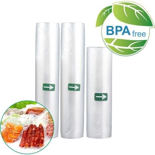 8" and 11" Vacuum Seal Rolls Multipack Make Custom-Sized BPA-Free Vacuum Sealer Bags for Food Saver