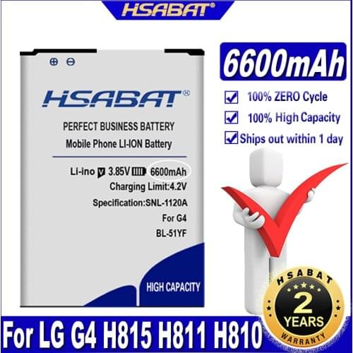 6600mAh For LG BL-51YF HSABAT Battery For LG G4 Battery H810 VS999 V32 VS986 LS991 F500 F500S F500K F500L H815 H81 H818 H819