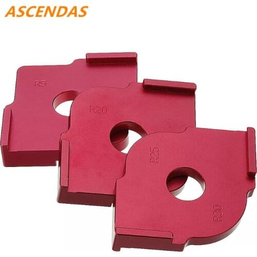 ASCENDAS Wood Panel Radius R5-R30 Quick-Jig Router Table Bits Jig Corner Template Woodworking Tool TP-0326