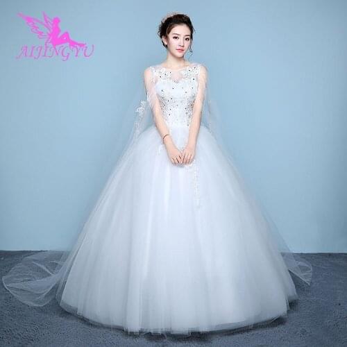 AIJINGYU White Dresses Best Gowns Poland Buy Amazings Queen Bridal 2021 Royal Wedding Dress