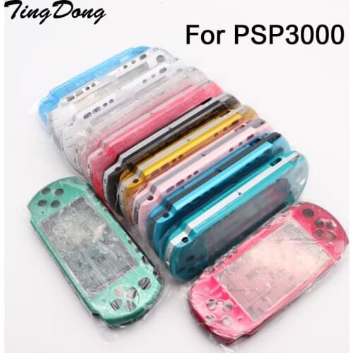 12 Color Clear Transparent Color For PSP3000 PSP 3000 Shell Game Console replacement full housing cover case with buttons kit