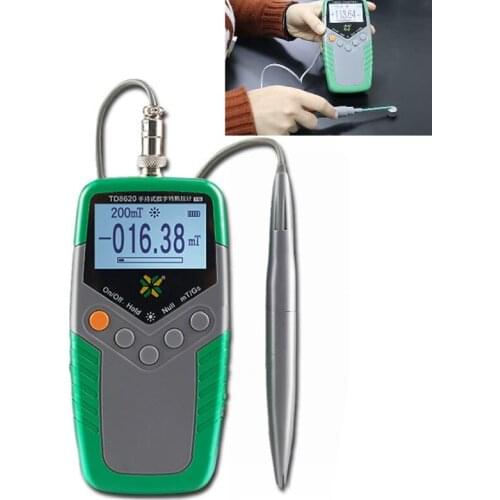 K1KA Digital Tes la Meter Permanent Magnet Gauss Meter Gaussmeter Surface Magnetic Field Tester with 5% Accuracy 0-2400mT